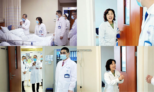 大年初一,项院长向坚守岗位的张静波主任及患者拜年